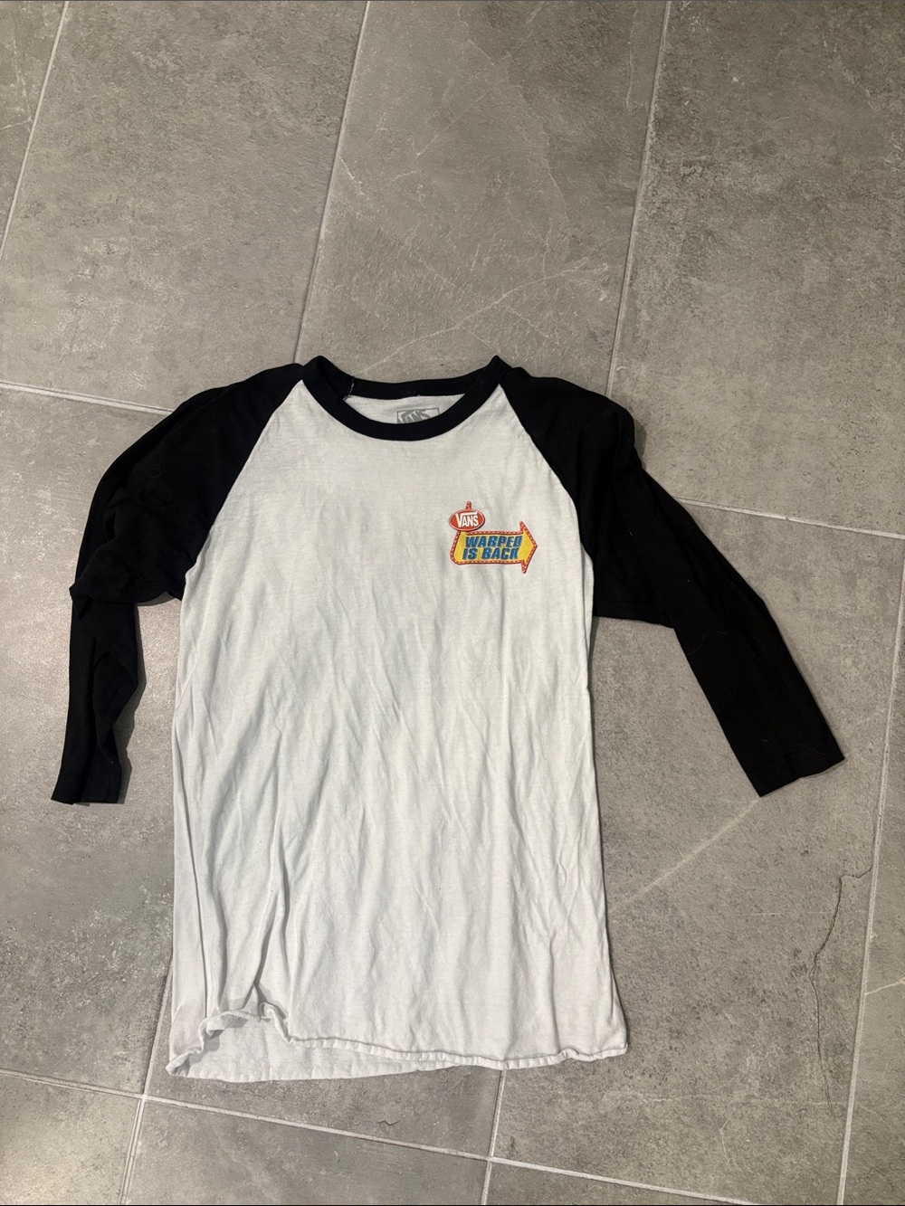 Vans  Black & White Tee - 'Warped Is Back' Logo